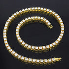 Dazzling Crystal Tennis Necklace - Gold