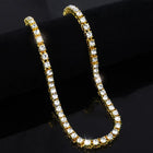 Dazzling Crystal Tennis Necklace - Gold