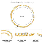 Dazzling Crystal Tennis Necklace - Gold