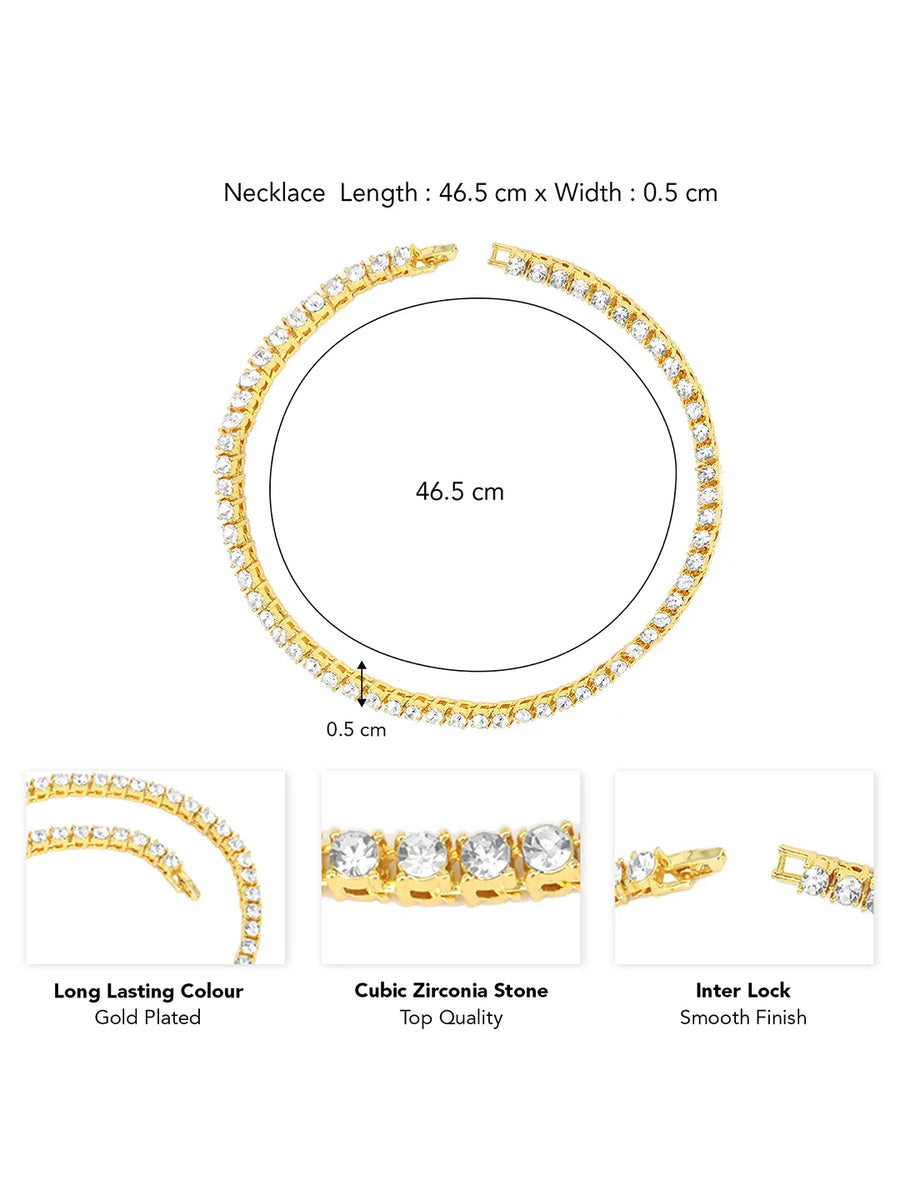 Dazzling Crystal Tennis Necklace