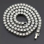 Dazzling Crystal Tennis Necklace - Silver