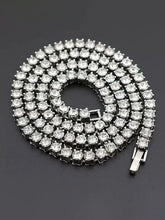 Dazzling Crystal Tennis Necklace - Silver