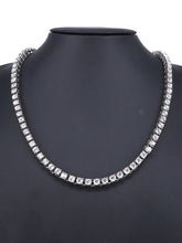 Dazzling Crystal Tennis Necklace - Silver