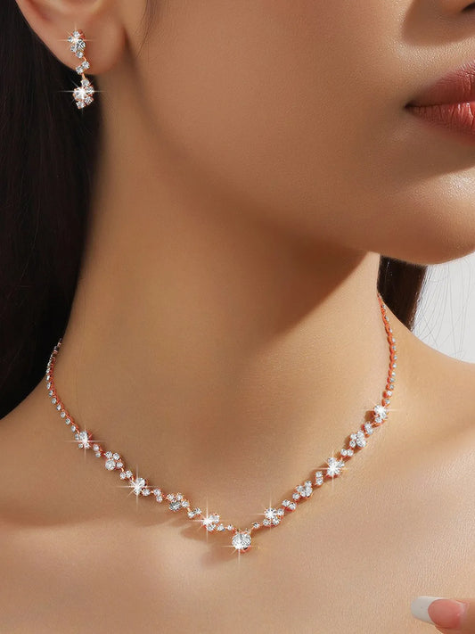 Floral Dream Crystals Necklace Set