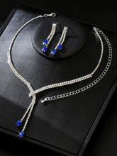 Sapphire Inspired Crystal Necklace Set