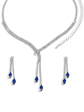 Sapphire Inspired Crystal Necklace Set