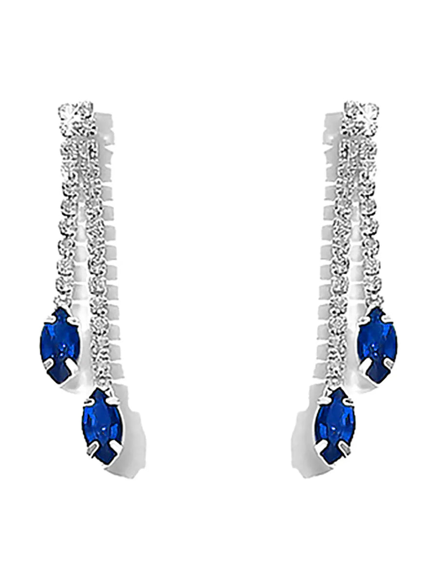 Sapphire Inspired Crystal Necklace Set