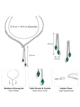 Sapphire Inspired Crystal Necklace Set