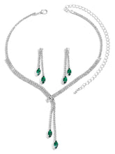 Sapphire Inspired Crystal Necklace Set