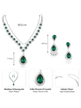 Glamorous Teardrop Necklace  Earring Set