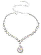 Glamorous Teardrop Necklace  Earring Set