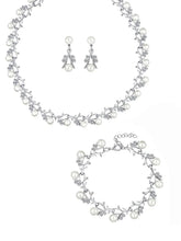 Whispering Blooms Pearl Necklace Set
