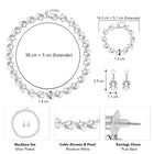 Whispering Blooms Pearl Necklace Set