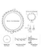 Whispering Blooms Pearl Necklace Set