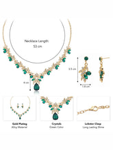 Peora Nature Leaf Shape Emerald Dangle Earrings