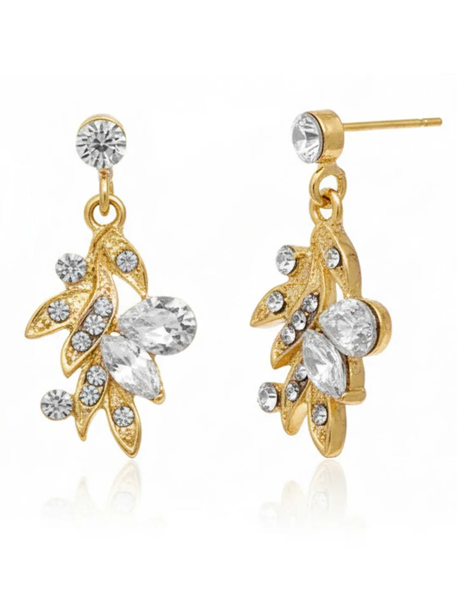 Peora Nature Leaf Shape Ivory Dangle Earrings