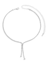 Chic Crystal Tassel Necklace Earrings Set