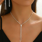 Chic Crystal Cascade Necklace Set