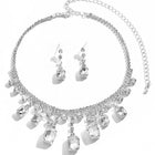 Classic Crystal-Studded Necklace Set