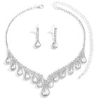 CZ Grace Teardrop Necklace Set