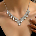 CZ Grace Teardrop Necklace Set
