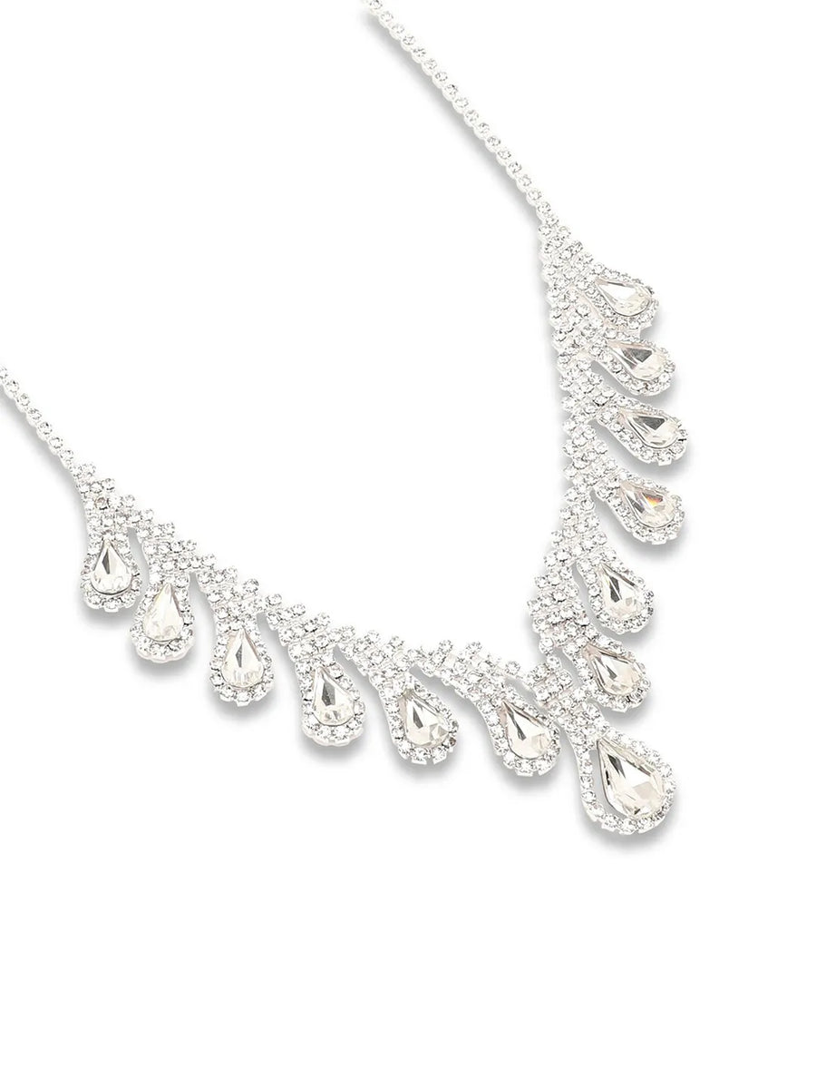 CZ Grace Teardrop Necklace Set