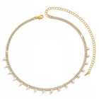 Gilded Crystal CZ Necklace Bracelet Set