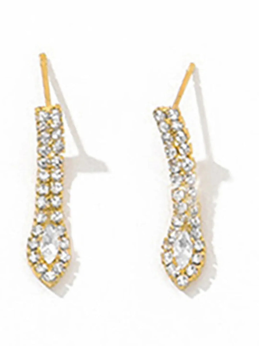 Gilded Crystal CZ Necklace Bracelet Set