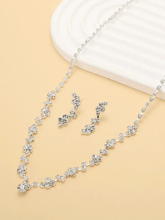 Dewdrop Radiance Crystal Necklace Set