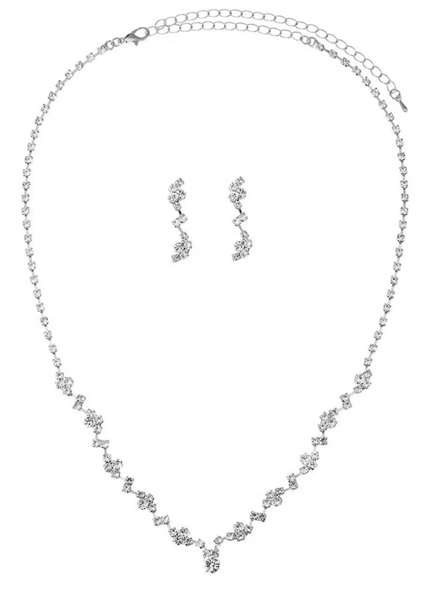 Dewdrop Radiance Crystal Necklace Set