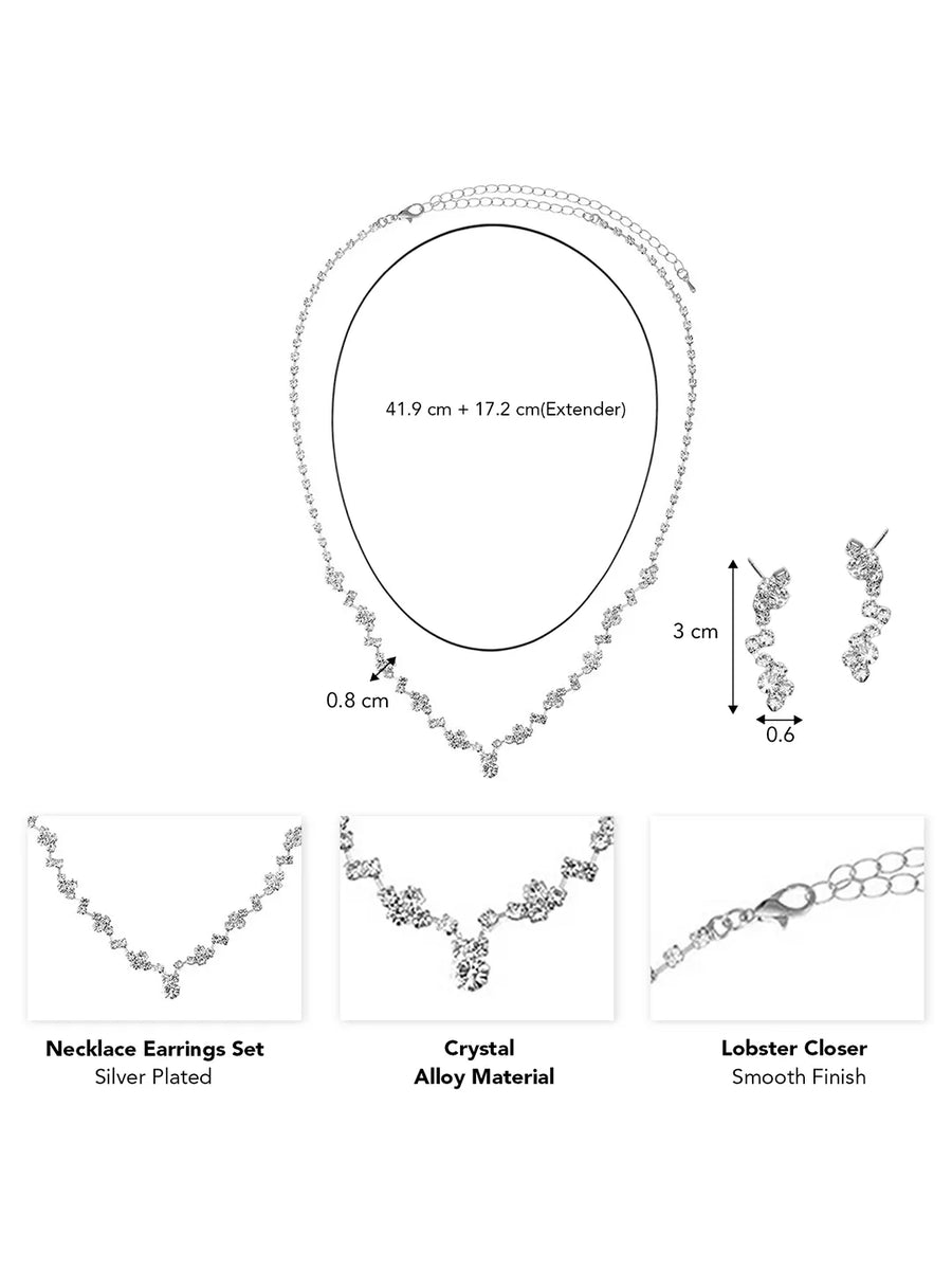 Dewdrop Radiance Crystal Necklace Set