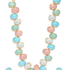 Shimmering Oval Crystal Necklace Set