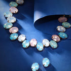 Shimmering Oval Crystal Necklace Set