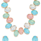 Shimmering Oval Crystal Necklace Set