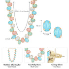 Shimmering Oval Crystal Necklace Set
