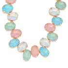 Shimmering Oval Crystal Necklace Set