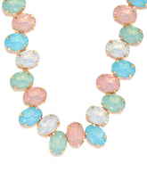 Shimmering Oval Crystal Necklace Set