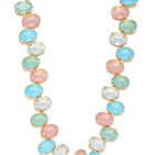 Shimmering Oval Crystal Necklace Set
