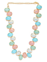 Shimmering Oval Crystal Necklace Set