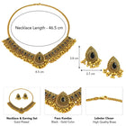 Traditional Crystal Studded Choker Set - Black