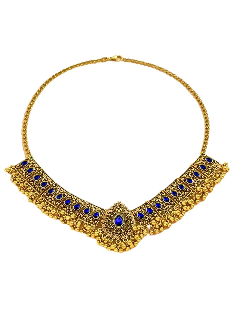 Traditional Crystal Studded Choker Set