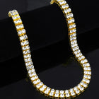 Shimmering Crystals Studded Necklace - Gold