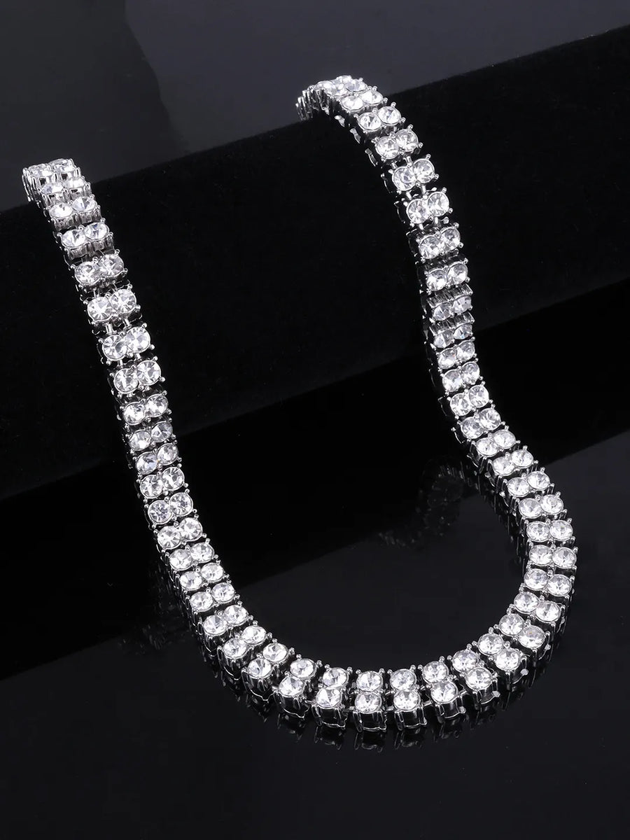 Shimmering Crystals Studded Necklace