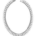 Shimmering Crystals Studded Necklace - Silver
