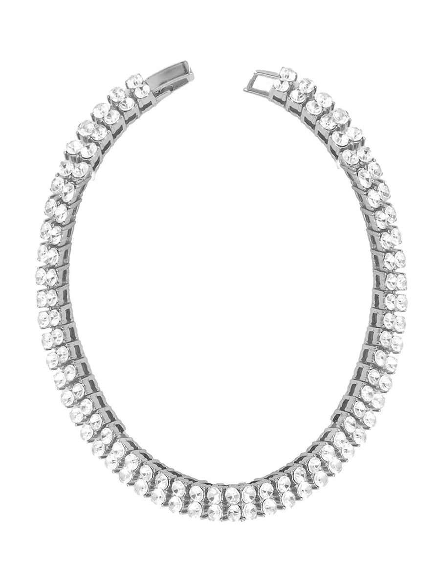 Shimmering Crystals Studded Necklace