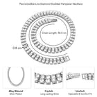 Shimmering Crystals Studded Necklace - Silver