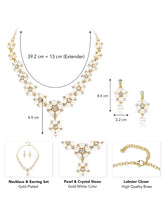 Charming Floral Pearl Necklace Set