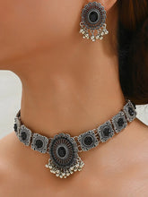 Antique Filigree Choker and Earring Set