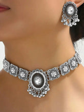 Antique Filigree Choker and Earring Set