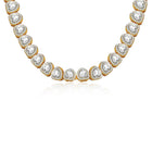 Radiant Heart Motif Crystal CZ Necklace - Gold
